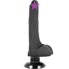 Basecock - 2in1 Vibro Dildo w Balls 18.5cm - Black photo