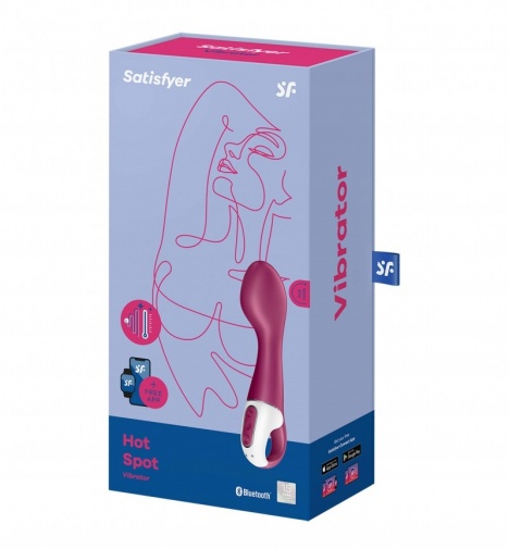 Satisfyer - Hot Spot 热感G点震动棒 - 莓红色 照片