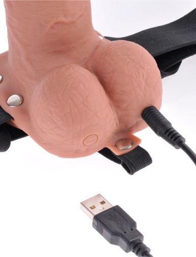 Fetish Fantasy - 7" Vibro Hollow Strap-On w Balls photo