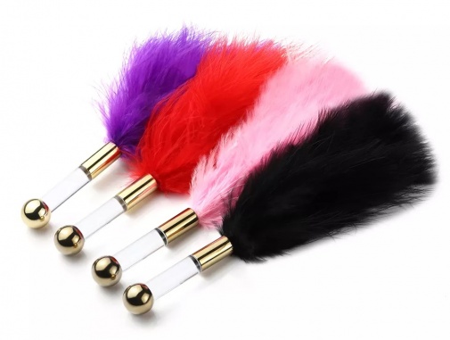 MT - Feather Tickler - Red/Gold photo