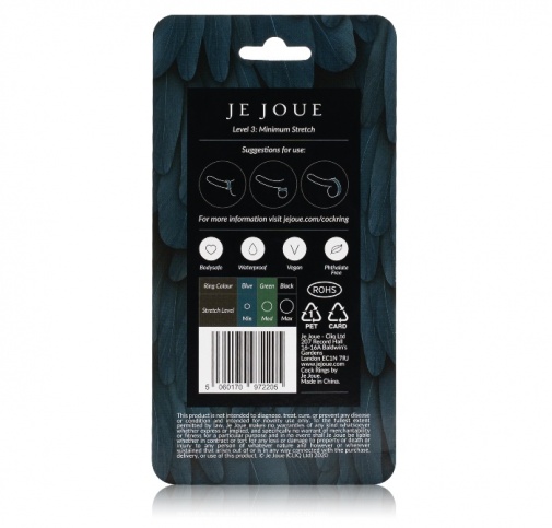 Je Joue - Silicone Cock Ring - Minimum Stretch - Blue photo