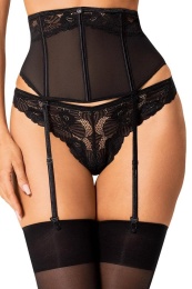 Obsessive - Serena Love Garter Belt - Black - XL/XXL photo