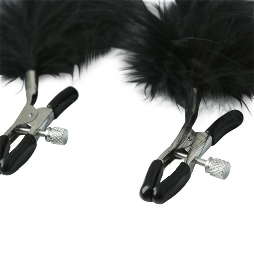 S&M - Feathered Nipple Clamps - Black photo