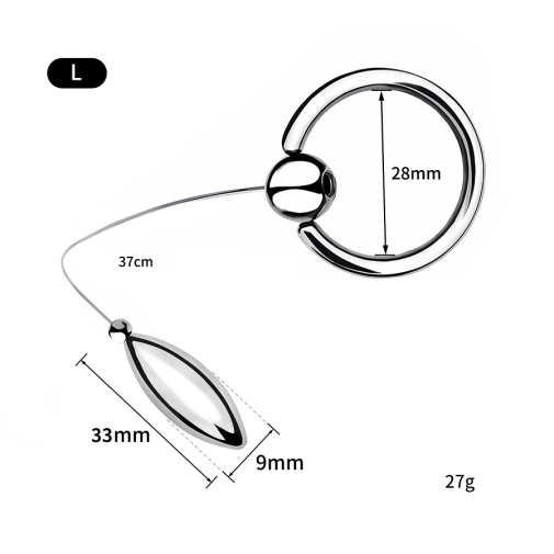 FAAK - Steel Anal Plug w Cock Ring L photo