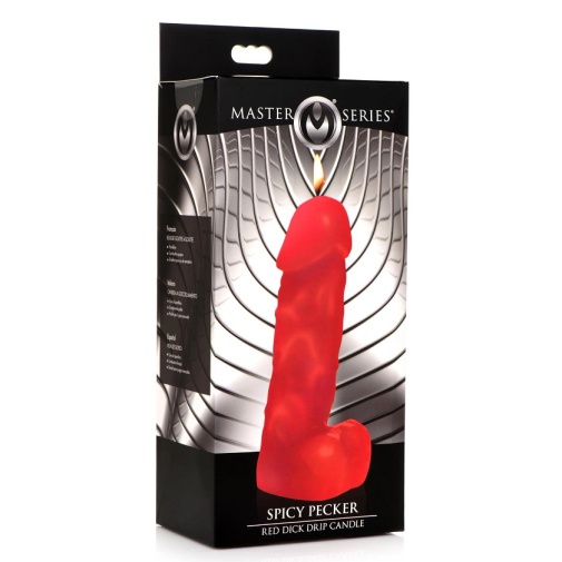 Master Series - Passion Pecker Dick Drip Candle - Red photo