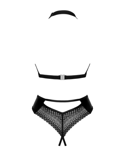 Obsessive - Norides Crotchless Teddy - Black - M/L photo