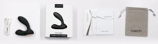 SVAKOM - Vick Neo Interactive Prostate Vibrator - Black photo