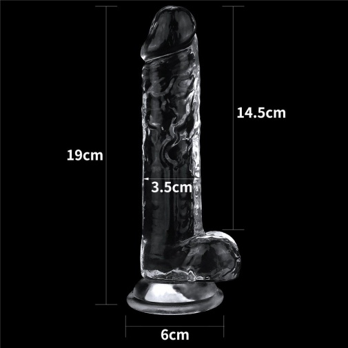 Lovetoy - Flawless 假阳具 7.5" - 透明 照片