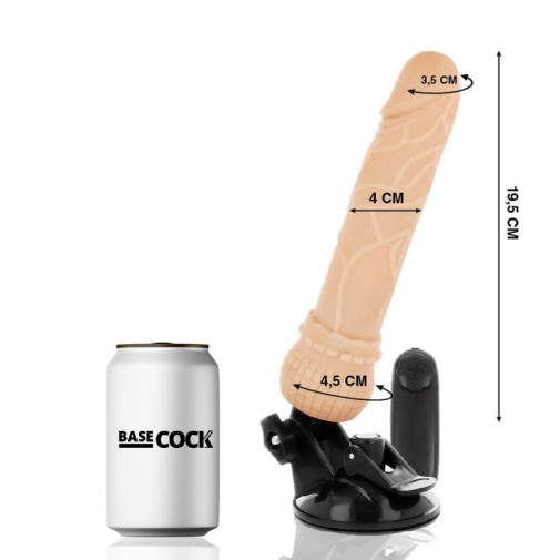 Basecock - 震动仿真假阳具 19.5cm - 肉色 照片