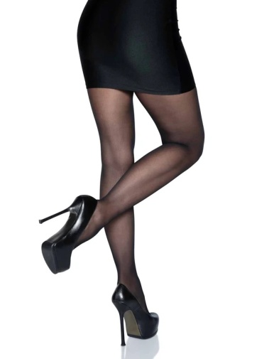 Leg Avenue - Mercedes Crotchless Pantyhose - Black photo