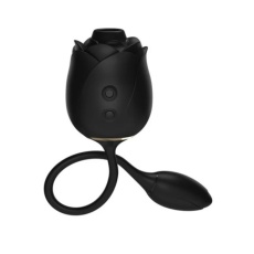 Fifty Shades of Grey - Dark Rose Suction Vibrator - Black photo