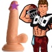 Jock - 榄球员Frank 的 6.75" 仿真阳具配睾丸 - 肉色 照片-2