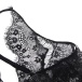 Ohyeah - Lace Floral Sheer Teddy - Black - 3XL photo-10