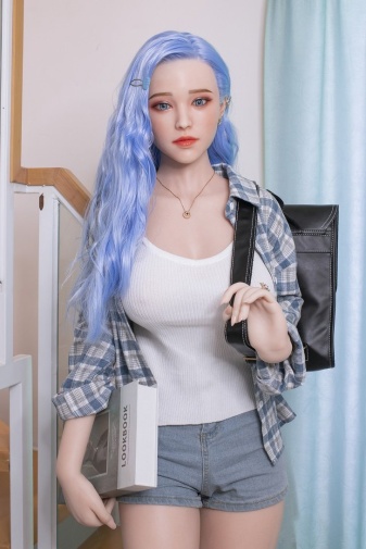 Ava European Realistic Sex Doll, Blue Hair, Ultra Soft Silicone 160 cm (5’2 ft) photo
