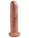 King Cock - 包皮型仿真假陽具 7'' - 焦糖色 照片-5