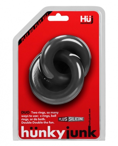 Hunkyjunk - Duo Linked Rings - Black photo