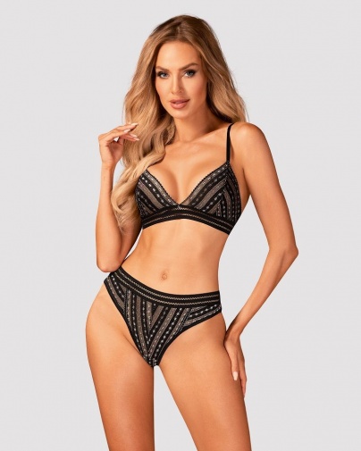 Obsessive - Natilya 2pcs Set - Black - XS/S photo