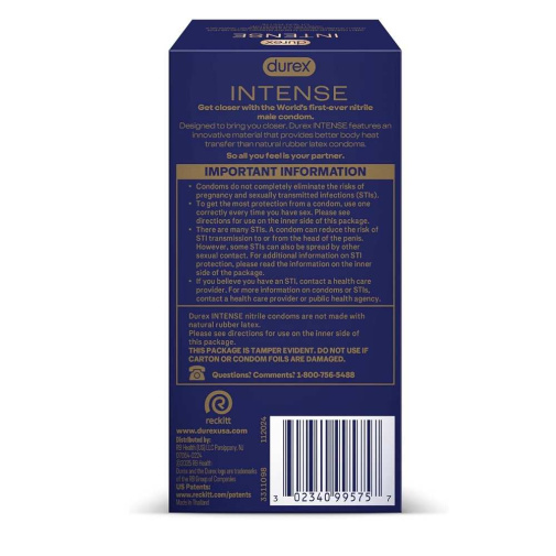 Durex - Intense Nitrile Condoms 10's Pack photo