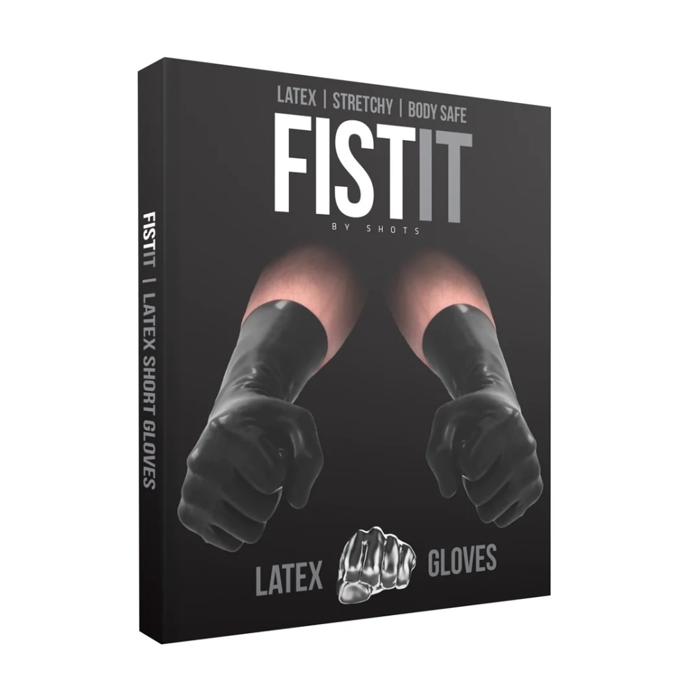 These Fist It unisex, short latex gloves are indispensable w... Fist It - Latex Gloves - Black photo-2