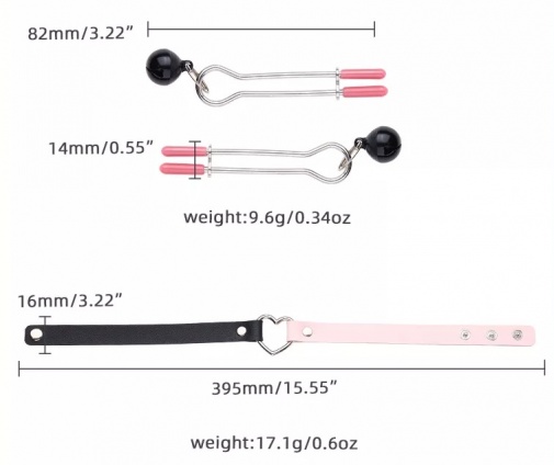 MT - Tail Plug w Ears, Collar & Clamps - Pink/Blue photo