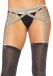 Leg Avenue - Shimmer Lurex Elastic Garter Belt - Silver photo