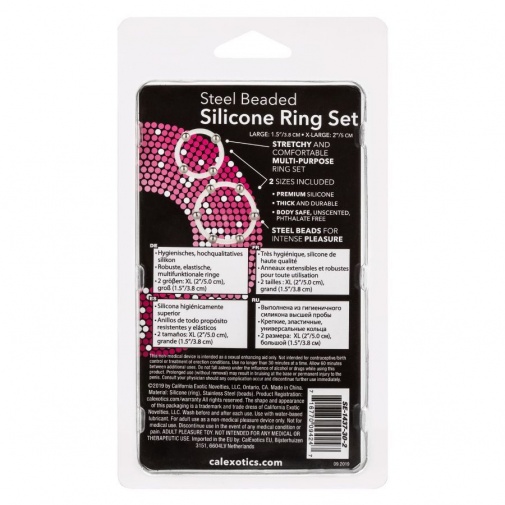 CEN - Steel Beaded Silicone Ring Set photo
