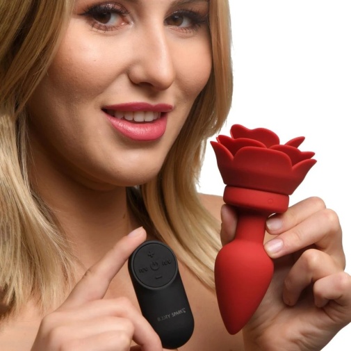Booty Sparks - 28X Rose Vibro Anal Plug M - Red photo