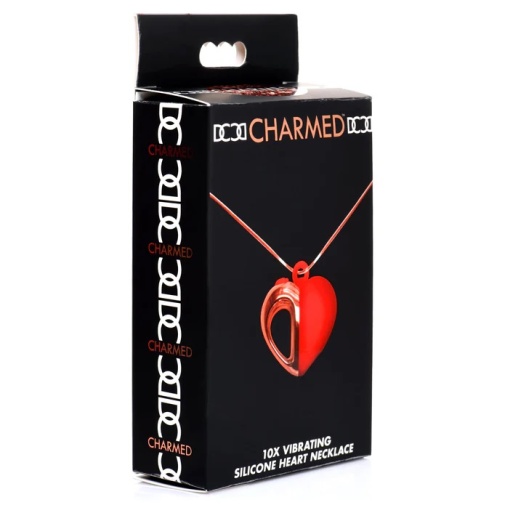 Charmed - 10X Vibro Heart Necklace - Red photo