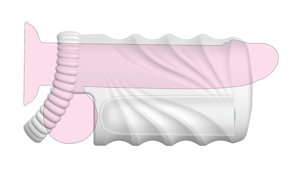 Adopted ergonomic design,this male masturbators totally fits... Secwell - Monroe Masturbator w Vibro Bullet - White photo-9