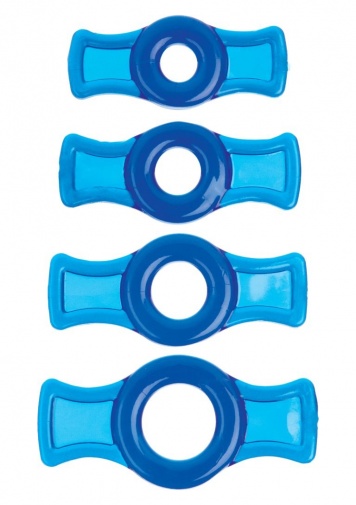 Doc Johnson - TitanMen Cock Ring Set - Blue photo