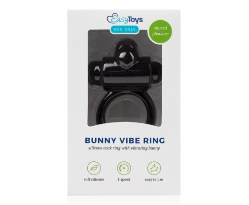 Easytoys - Bunny 震动环 - 黑色 照片