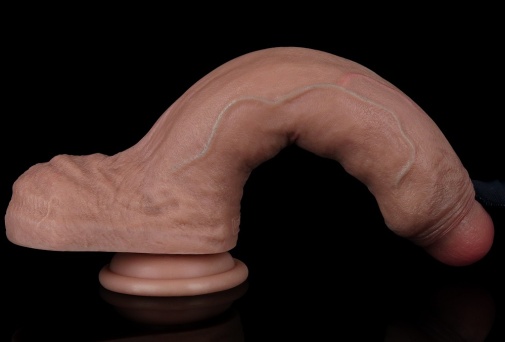 Lovetoy - 8.5" 雙層構造仿真陽具 - 啡色 照片