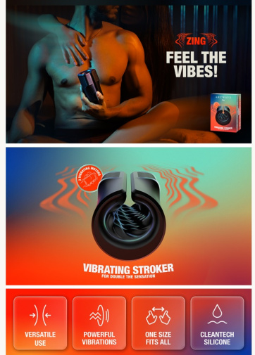Arcwave - Zing Vibro Stroker - Black  photo