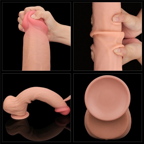 Lovetoy - 14" Sliding Skin Dildo - Flesh 照片