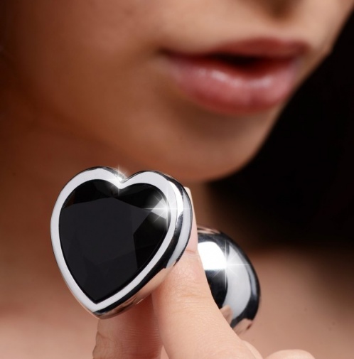Booty Sparks - Heart Gem Anal Plug S-size - Black photo