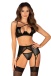 Obsessive - Norides 3pcs Set - Black - XS/S photo