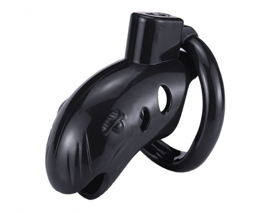 MT - Plastic Chastity Cage w Magic Lock - Black photo