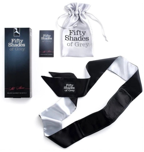 Fifty Shades - All Mine Deluxe Blindfold - Black/Silver 照片