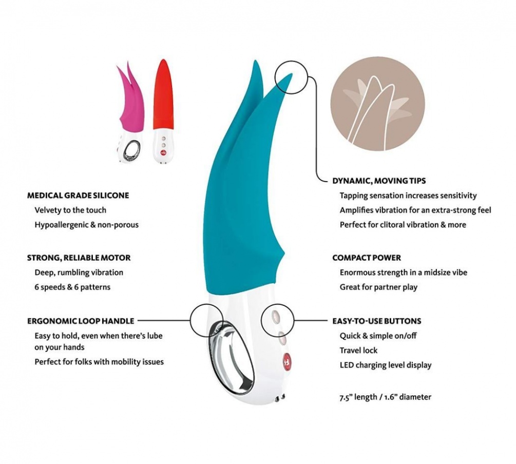 Energize your sex life with this dynamic vibrator! The VOLTA... Fun Factory - Volta Vibe - Petrol photo-5