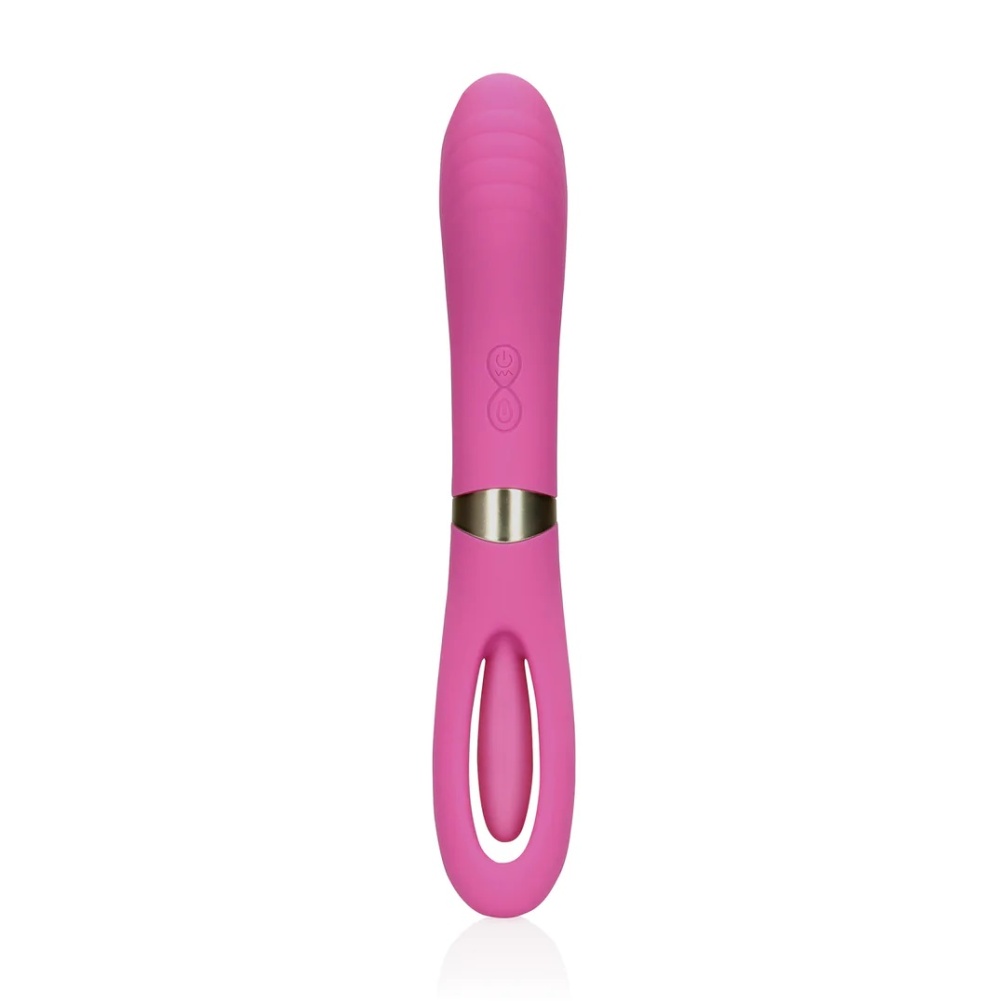 This Double-Sided Flapping and G-spot Vibrator is designed f... Loveline - Double Sided Flapping Vibrator - Pink photo-3