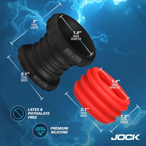 Jock - 2-in-1 C-Ring Stretcher - Black/Red photo
