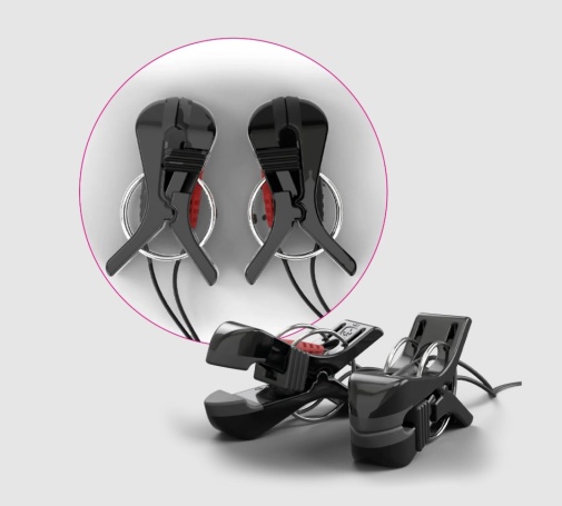 Mystim - Barry Bite Electro Nipple Clamps - Black photo