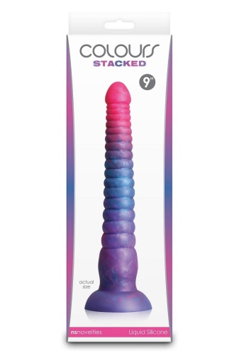 NS Novelties - Colours Stacked  9" 彩色漸層假陽具 - 粉紅/藍色 照片