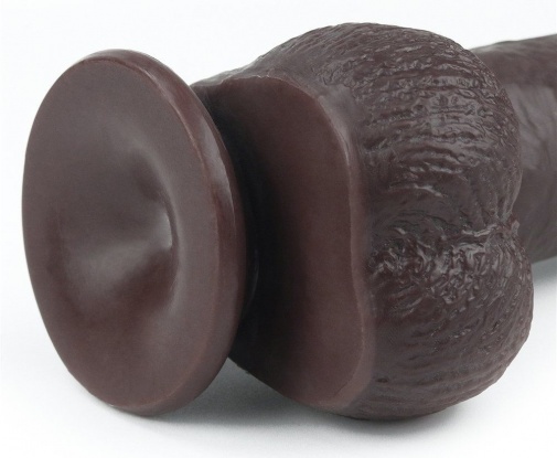 Lovetoy - 9'' Sliding Skin Dual Layer Dong - Brown photo