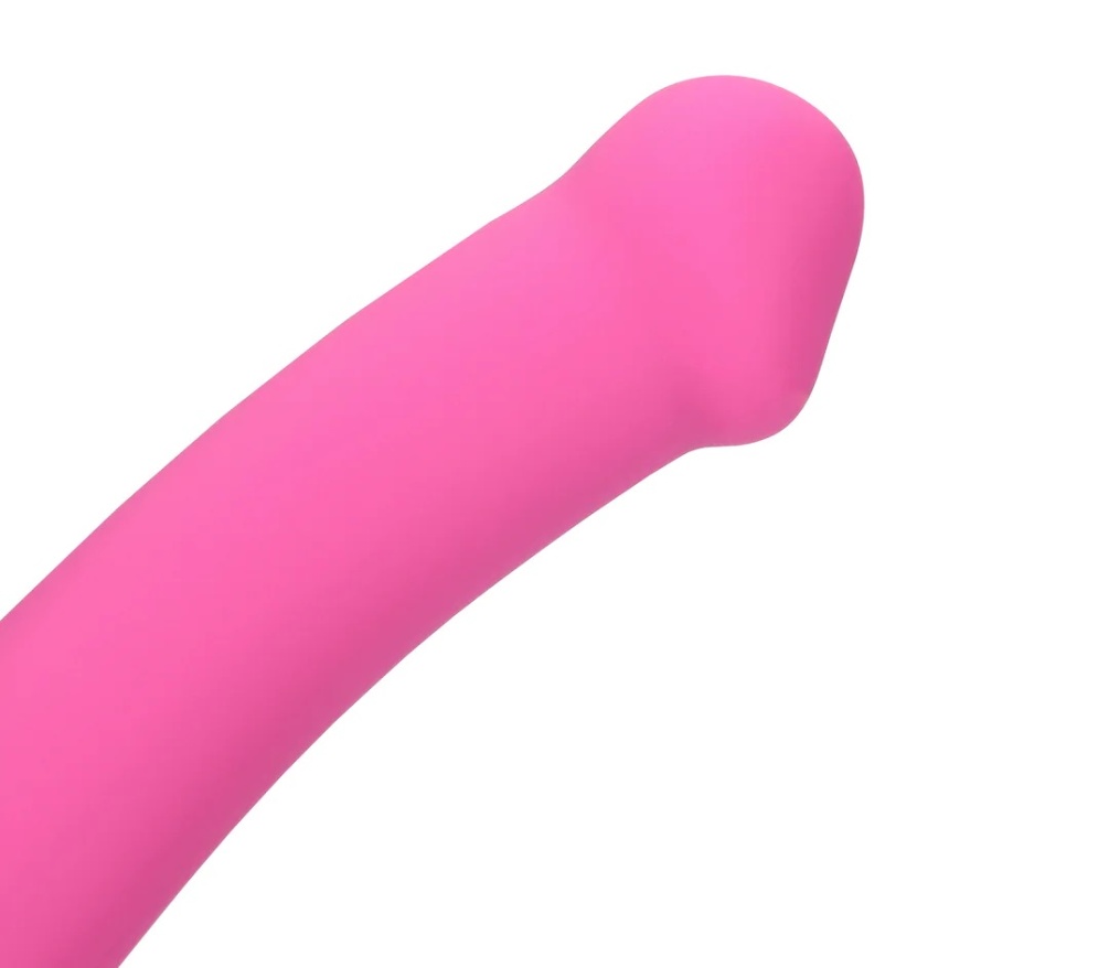 Satisfy your own or your partner's desires with this med... Loveline - Non-Phallic Vibro Dildo M - Powerful Pink photo-6