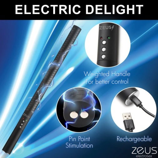Zeus Electrosex - 電刺激短棍 - 黑色 照片