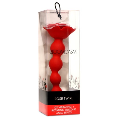 Bloomgasm - 10X Rose Twirl Vibro Beads - Red photo
