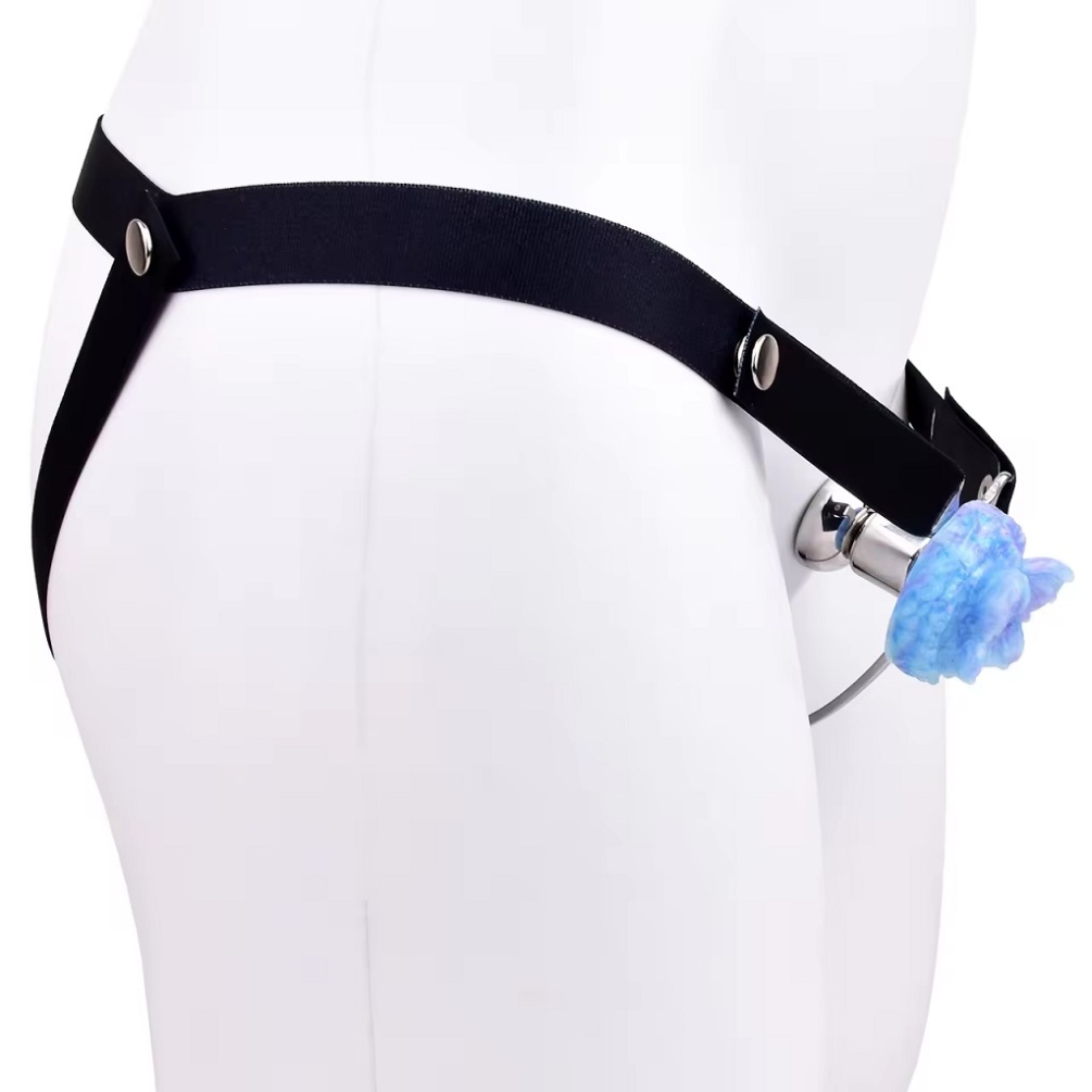 Material: 304 Stainless steel
Cage length: 135mm
Net weight:... FAAK - Sissy Chasity Belt w Butterfly - Ice Dragon photo-3