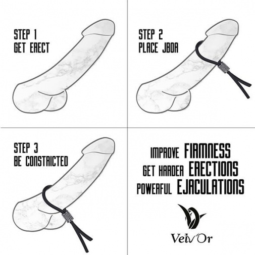 Velv'Or - JBoa 302 Adjustable Cock Ring - Black photo