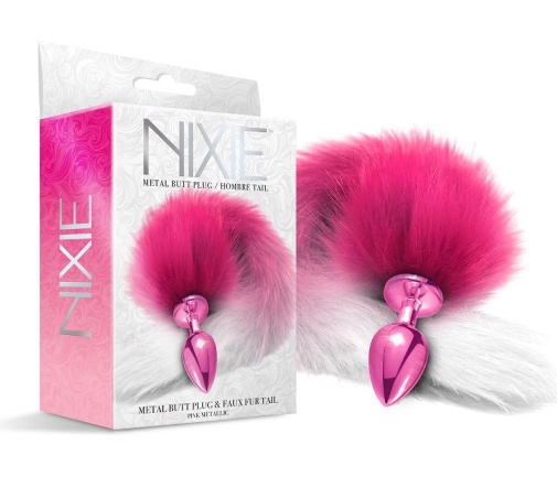Nixie - 尾巴金屬後庭塞 - 粉紅色 照片